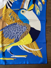 Load image into Gallery viewer, Hermes 100% Silk Scarf «Toucans de Paradis » by Katie Scott.