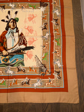 Load image into Gallery viewer, Hermes Cashmere and Silk Scarf “La Pani Shar Pawnee” by Kermit Oliver 140.