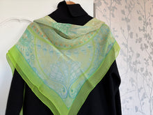 Load image into Gallery viewer, Hermes Silk Mousseline Scarf “Parures Oceanus” by Laurence Bourthoumieux.