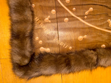 Load image into Gallery viewer, Exceptional Hermès silk mousseline shawl with sable fur “Vif Argent” by Dimitri Rybaltchenko