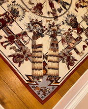 Load image into Gallery viewer, Hermes Cashmere and Silk GM Shawl “Kachinas” by Kermit Oliver 140.