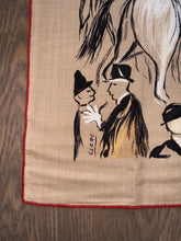 Load image into Gallery viewer, Hermes Cashmere/Silk GM Shawl “Paddock” by Jean-Louis Clerc 140.