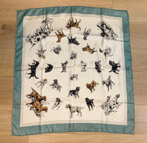 Hermes Silk Scarf «Race de chiens de chasse lI » by Karl Reille.