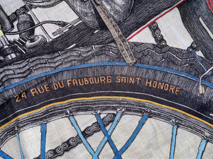 Hermes Embroidered Cashmere and Silk GM Shawl “Route 24” by Elias Kafouros.