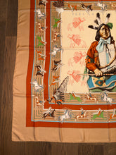 Load image into Gallery viewer, Hermes Cashmere and Silk Scarf “La Pani Shar Pawnee” by Kermit Oliver 140.