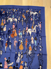 Load image into Gallery viewer, Hermes Cashmere/Silk GM Shawl “Paddock” by Jean-Louis Clerc 140.