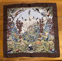 Load image into Gallery viewer, Hermes Silk Twill Scarf “Sichuan” by Robert Dallet.