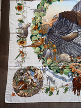 Load image into Gallery viewer, Hermes Cashmere/Silk Shawl “Fauna et Flora du Texas” by Kermit Oliver 140.