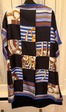 Load image into Gallery viewer, Limited Edition collaboration Comme des Garçons and HERMES 100% SILK TWILL Scarf “Coaching” by Rei Kawakubo and Julie Abadie.