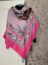 Load image into Gallery viewer, Hermes Cashmere and Silk Scarf “La Pani Shar Pawnee” by Kermit Oliver 140.