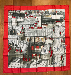 Hermes Silk Twill Scarf “Les toits de Paris” by Dimitri Rybaltchenko.