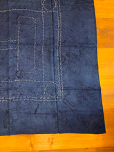 Load image into Gallery viewer, Hermes Indigo Dip Dye Silk GM Shawl “Kachinas” by Kermit Oliver 140