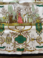 Load image into Gallery viewer, Hermes Silk jacquard Scarf “La Comédie Italienne” by Philippe Ledoux.