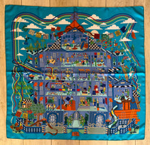 Load image into Gallery viewer, Hermes Silk Scarf “La Maison des Carres ” by Pierre Marie.