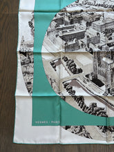 Load image into Gallery viewer, Hermes Silk Twill Scarf “Regarde Paris” by Bali Barret.
