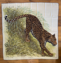 Load image into Gallery viewer, Hermes Cashmere/Silk GM Shawl “Panthers Paradis” by Robert Dallet 140.