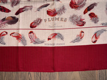Load image into Gallery viewer, Hermes Cashmere/Silk GM Shawl “Plumes” by Henri de Linares 140
