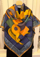 Load image into Gallery viewer, Hermes 100% Silk Twill Scarf “Cavalier en Formes” by Gianpaolo Pagni.