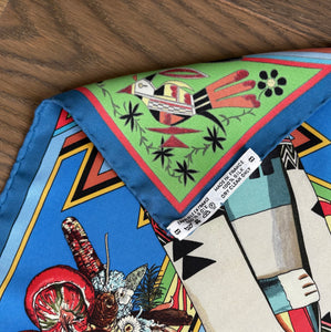Hermes Silk Scarf Kachinas by Kermit Oliver