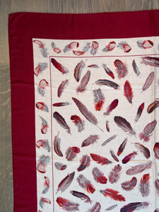 Hermes Cashmere/Silk GM Shawl “Plumes” by Henri de Linares 140