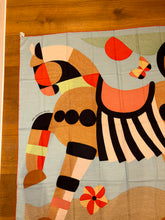 Load image into Gallery viewer, Hermes Cashmere/Silk Shawl “Mon Premier Galop” by Tong Ren 140