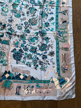 Load image into Gallery viewer, Hermes Silk Plume GM Shawl “Fantaisies indiennes” by Loïc Dubigeon 140.