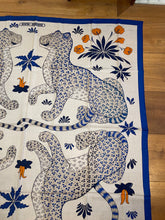 Load image into Gallery viewer, Hermes Cashmere and Silk GM Shawl «Les Leopards» by Christiane Vauzelles 140.