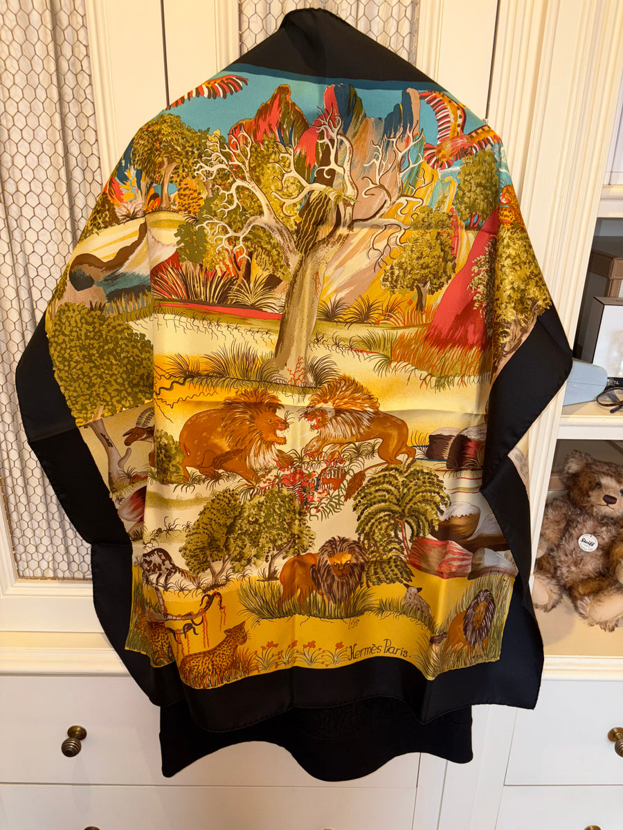 Hermes Silk Scarf Nuba Mountain by Ibrahim Alami Kwumi Sefedin