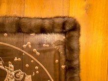 Load image into Gallery viewer, Exceptional Hermès silk mousseline shawl with sable fur “Vif Argent” by Dimitri Rybaltchenko