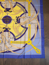 Load image into Gallery viewer, Hermes Cashmere/Silk Shawl “La Promenade du Matin” by Henri d'Origny 140