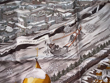 Load image into Gallery viewer, Hermes Silk Scarf “De Passage à Moscou” by  Nathalie Vialars.