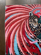 Load image into Gallery viewer, Hermes Cashmere and Silk GM Shawl “Jaguar Quetzal” by Alice Shirley 140.