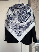 Load image into Gallery viewer, Hermes Silk Twill Jacquard Scarf “Tatouage Jungle Love” by Robert Dallet.