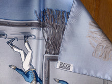 Load image into Gallery viewer, Limited Edition Hermes Silk Twill Scarf “Les Plaisirs du Froid&quot; by Hugo Grygkar for Courmayeur.