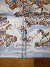 Load image into Gallery viewer, Hermes Silk Twill Scarf “Nuées Imaginaires” by Christine Henry.