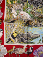Load image into Gallery viewer, Hermes Silk Twill Scarf “La vie sauvage du Texas” by Kermit Oliver.