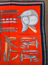 Load image into Gallery viewer, Hermes Cashmere/Silk Shawl “Lettres Equestres” 140