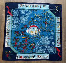 Load image into Gallery viewer, Hermes Cashmere and Silk GM Shawl “Neige d’Antan” by Cathy Latham 140.