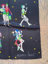 Load image into Gallery viewer, Hermes Vintage Silk Scarf “Les Parisiennes De Kiraz“ by Edmond Kiraz.