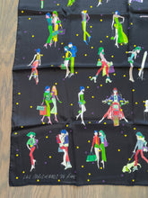 Load image into Gallery viewer, Hermes Vintage Silk Scarf “Les Parisiennes De Kiraz“ by Edmond Kiraz.