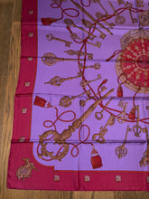 Load image into Gallery viewer, Hermes Silk Dip Dye GM Shawl “Les Cles” by Caty Latham 140.