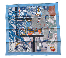 Load image into Gallery viewer, Hermes Vintage Silk Scarf «Rendez-Vous Chez Hermès» by Carine Brancowitz