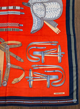 Load image into Gallery viewer, Hermes Cashmere/Silk Shawl “Lettres Equestres” 140