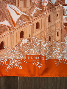 Hermes Silk Scarf “De Passage à Moscou” by  Nathalie Vialars.
