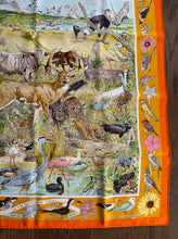 Load image into Gallery viewer, Hermes Silk Twill Scarf “La vie sauvage du Texas” by Kermit Oliver.