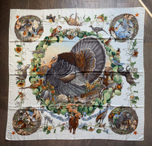 Load image into Gallery viewer, Hermes Cashmere/Silk Shawl “Fauna et Flora du Texas” by Kermit Oliver 140.