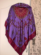 Load image into Gallery viewer, Hermes Silk Dip Dye GM Shawl “Les Cles” by Caty Latham 140.