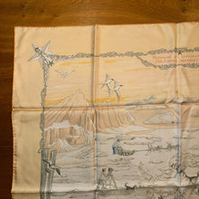 Load image into Gallery viewer, Hermes Silk Twill Scarf “Hommage a l’Explorateur Sir Ernest Shackleton” by Zoe Pauwels.
