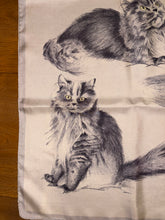 Load image into Gallery viewer, Hermes Silk Twill Scarf «Persian Cats» by Xavier de Poret.