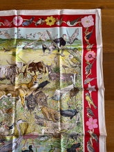 Load image into Gallery viewer, Hermes Silk Twill Scarf “La vie sauvage du Texas” by Kermit Oliver.